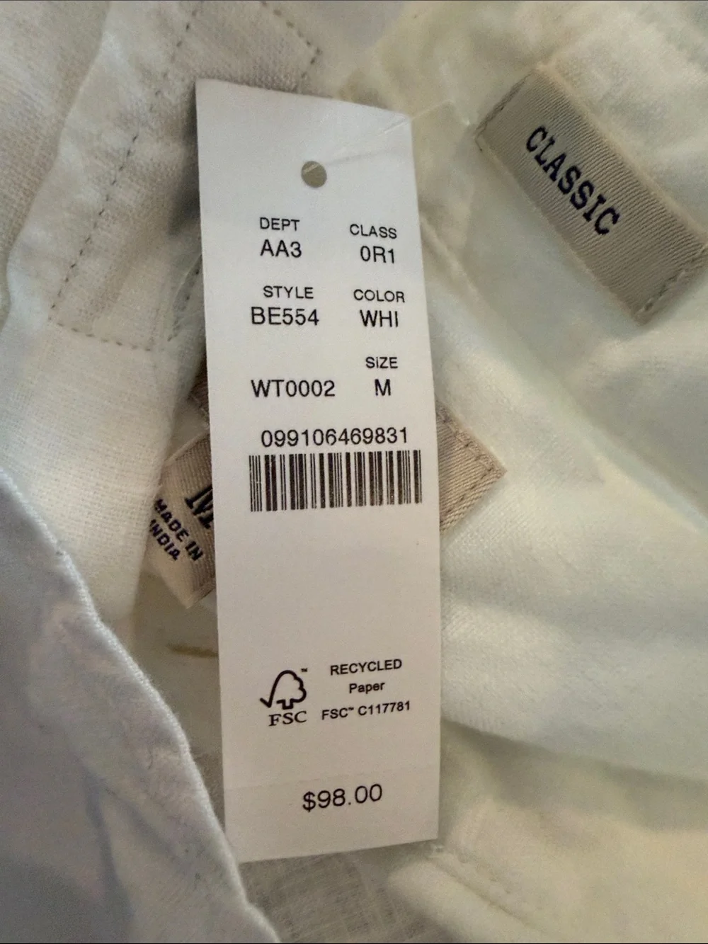 J. Crew lightweight linen
